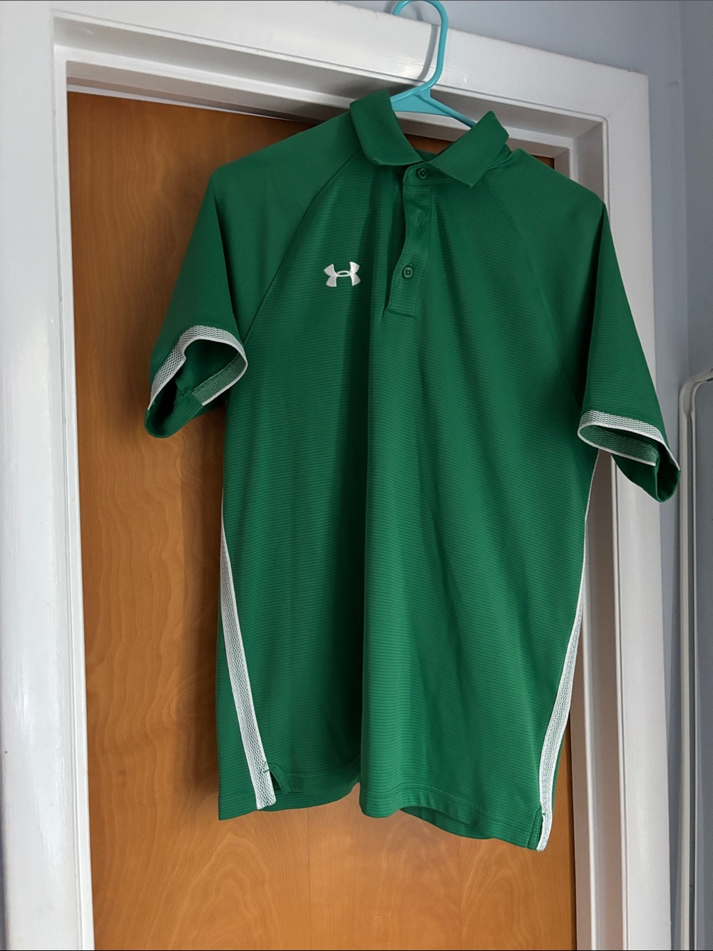 Under Armour Men’s Green Polo with White Trim